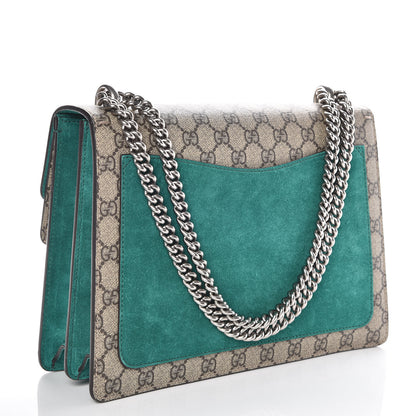 Gucci GG Supreme Monogram Embroidered Medium Dionysus Shoulder Bag Emerald 3 of 11