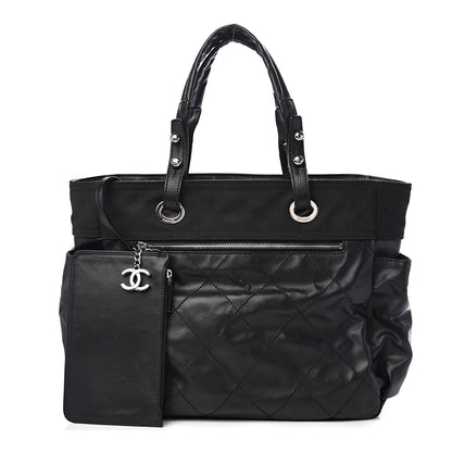Chanel Coated Canvas Large Paris Biarritz Tote Black 1 of 13