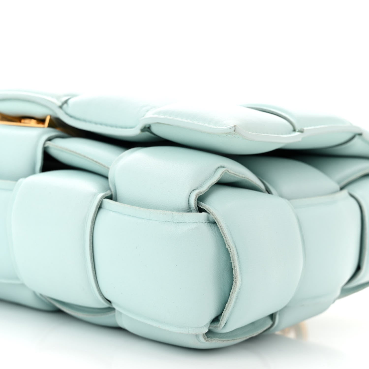 Bottega Veneta Lambskin Maxi Intreccio Padded Chain Cassette Crossbody Bag Spearmint 10 of 10