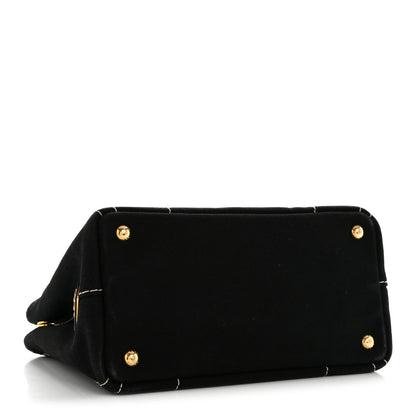Prada Canapa Small Logo Tote Black Talco 4 of 17