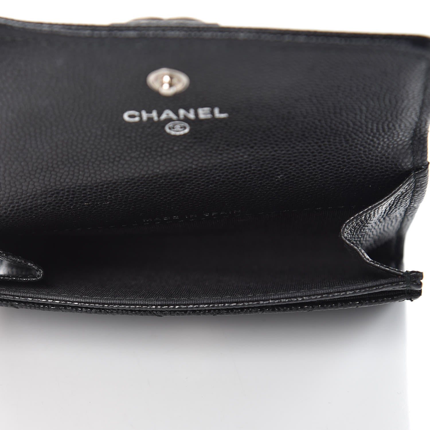 Chanel Caviar Chevron Quilted Boy Card Holder Wallet Black 5 of 8