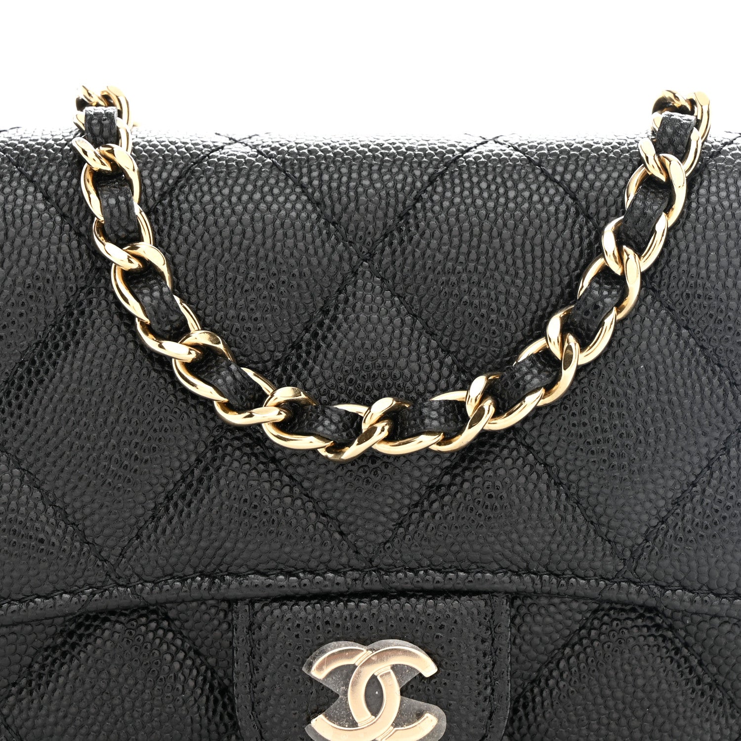Chanel Caviar Quilted Mini Chain Bag Black 9 of 11