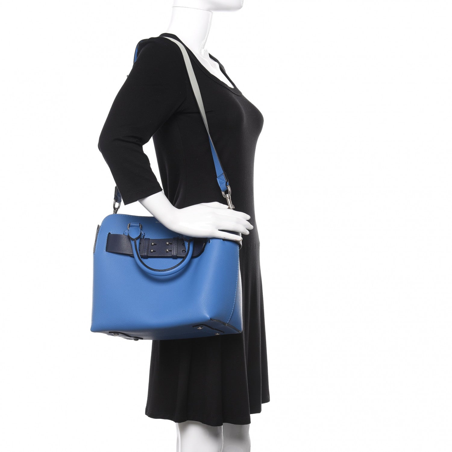 Burberry Soft Grain Calfskin Small Belt Bag Hydrangea Blue 2 of 11