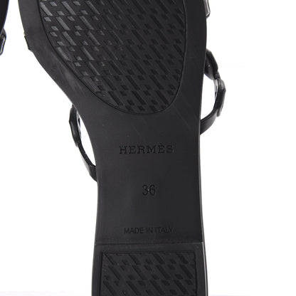 Hermes TPU Rivage Sandals 36 Black 6 of 9