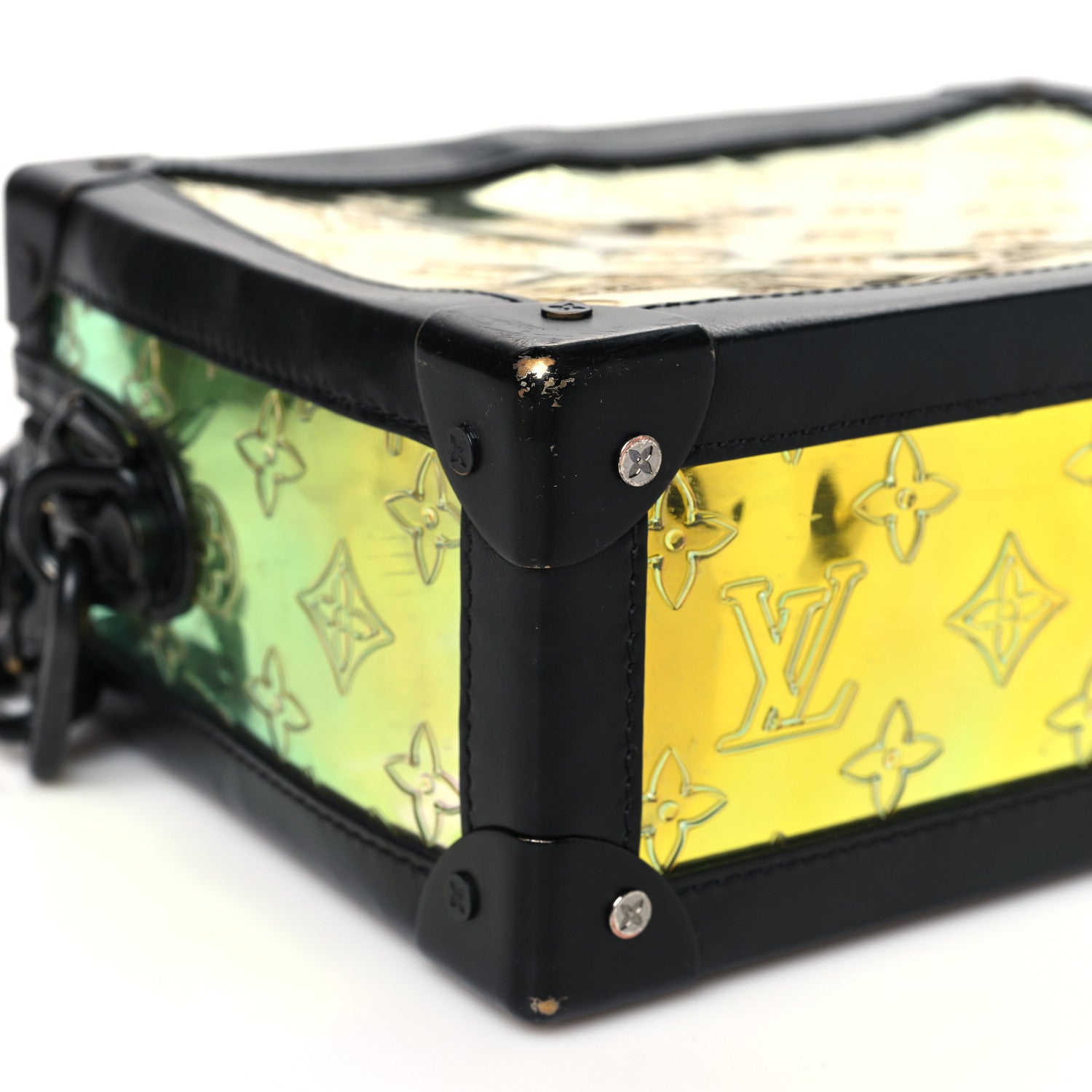 Louis Vuitton Calfskin PVC Monogram Solar Ray Soft Trunk Iridescent Prism Black 8 of 10