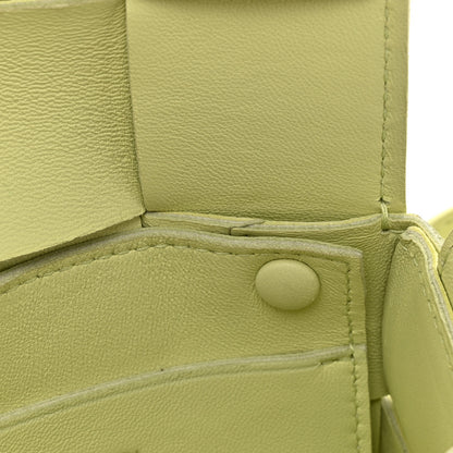 Bottega Veneta Lambskin Maxi Intreccio Candy Cassette Crossbody Bag Lemon Washed 10 of 16