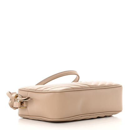 Saint Laurent Calfskin Matelasse Monogram Lou Camera Bag Dark Beige 4 of 15