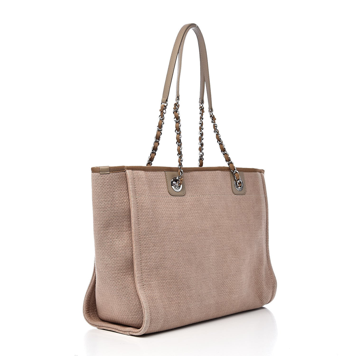 Chanel Canvas Small Deauville Tote Beige 3 of 11