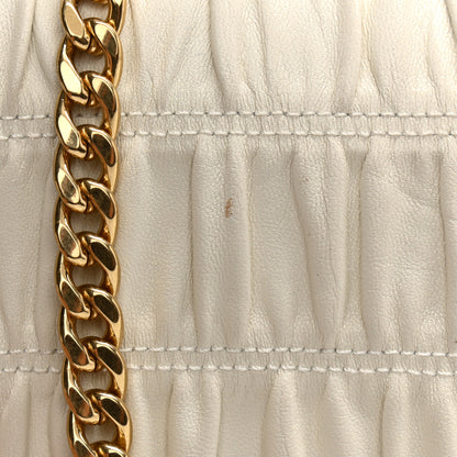 Prada Nappa Gaufre Medium Chain Flap Shoulder Bag White 11 of 11
