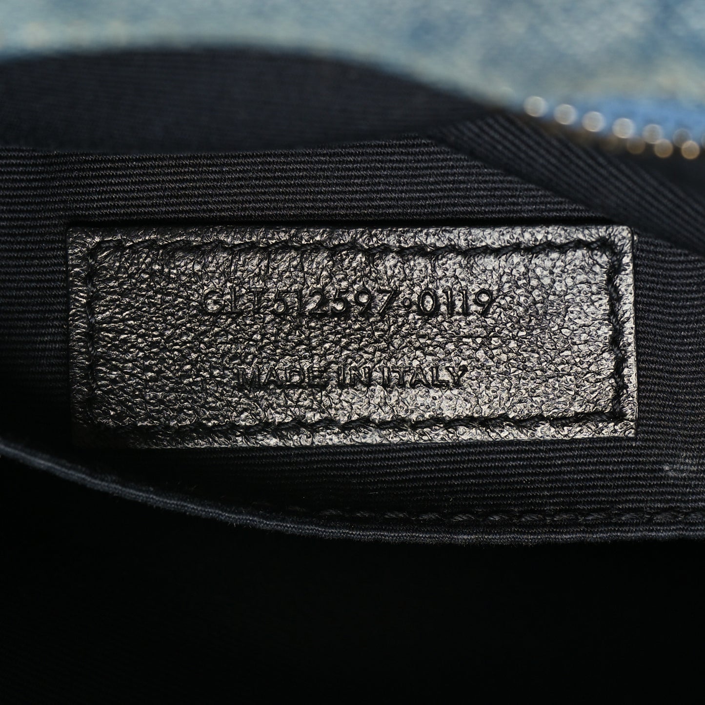 Denim Matelasse Quilted Summer Embroidered Classic Monogram Camera Bag Blue
