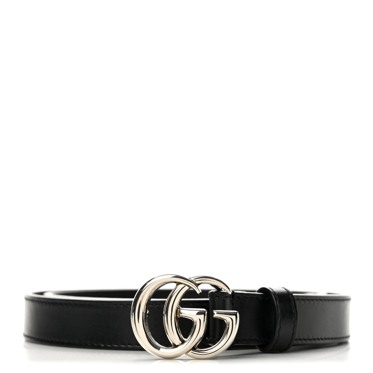 Gucci Calfskin Double G 20mm Belt 80 32 Black 1 of 8