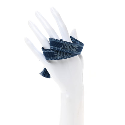 Christian Dior Woven Cotton J'Adior Friendship Bracelet Set Blue 2 of 3