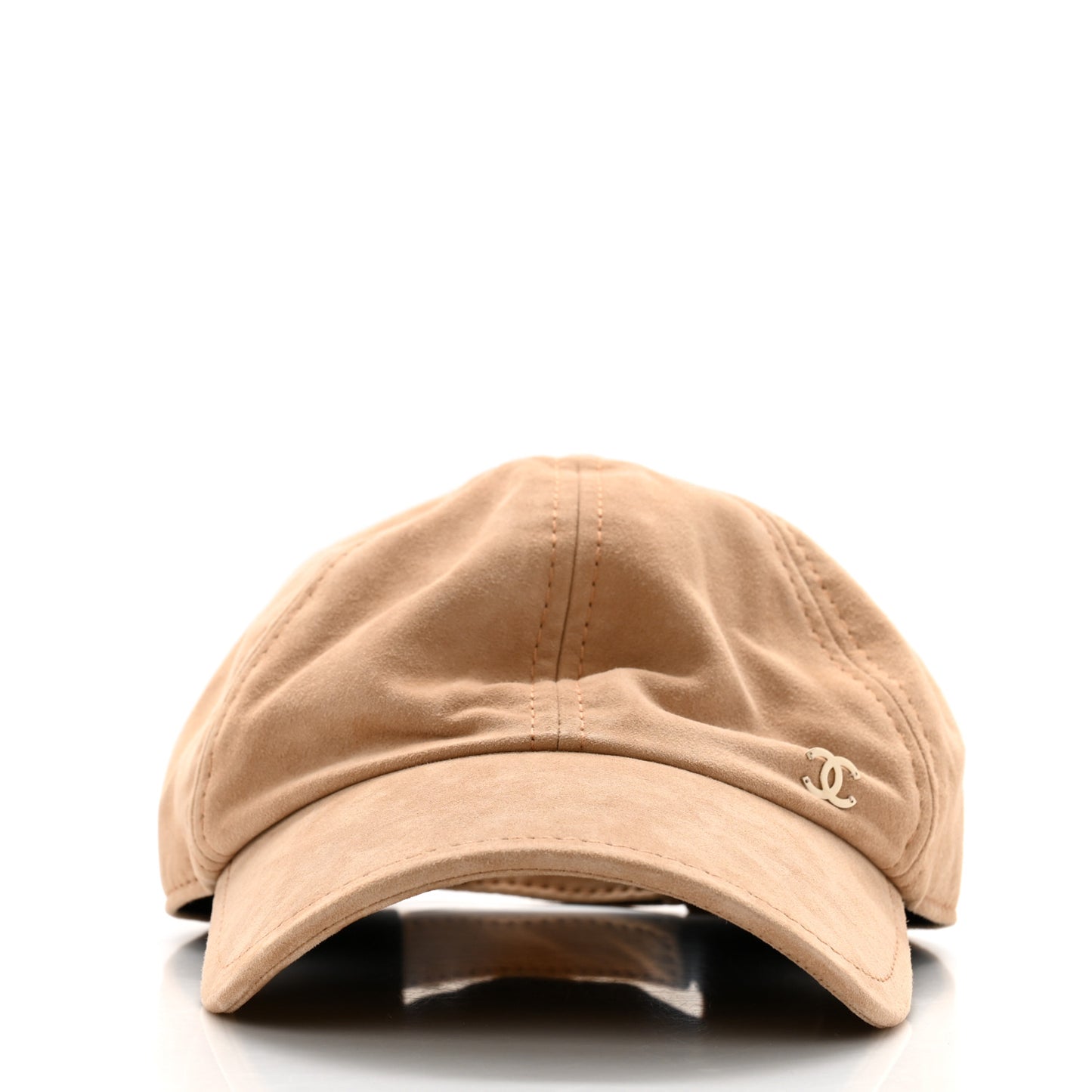 Suede Goatskin CC Cap Hat Beige