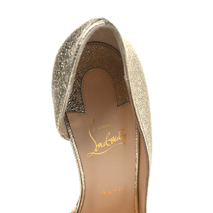 Christian Louboutin Calf Lame Tweed Iriza 100 Pumps 39.5 Platine 8 of 9