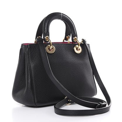 Christian Dior Bullcalf Small Diorissimo Tote Black Rose Indien 3 of 9