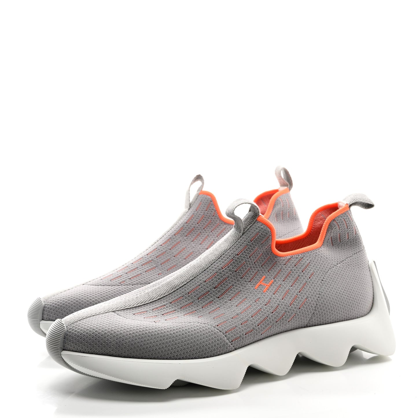 Technical Canvas Goatskin Womens Eclair Sneakers 39 Gris Clair