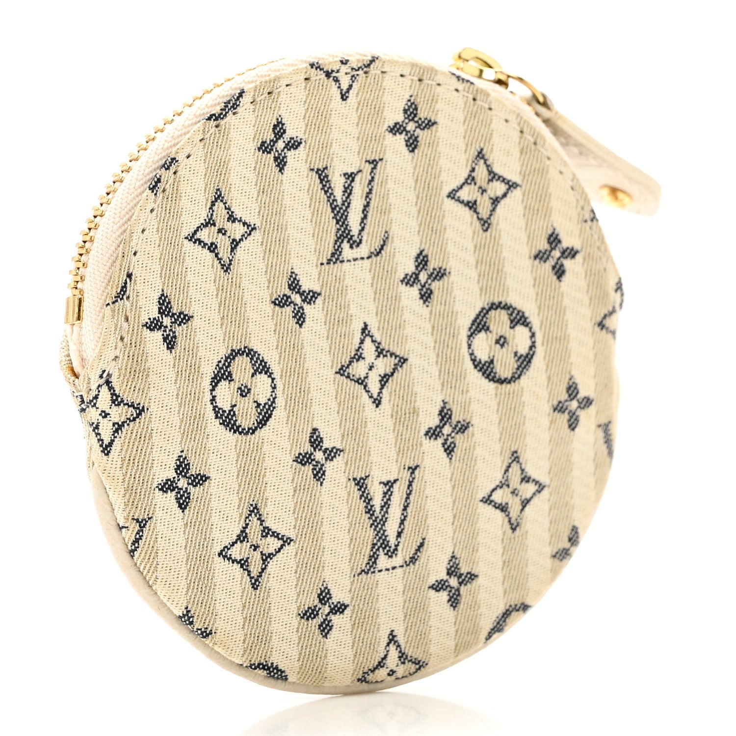 Louis Vuitton Mini Lin Croisette Round Coin Purse Blue 4 of 9