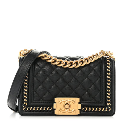 Chanel Caviar Quilted Small Chain Around Boy Flap Black 1 of 11