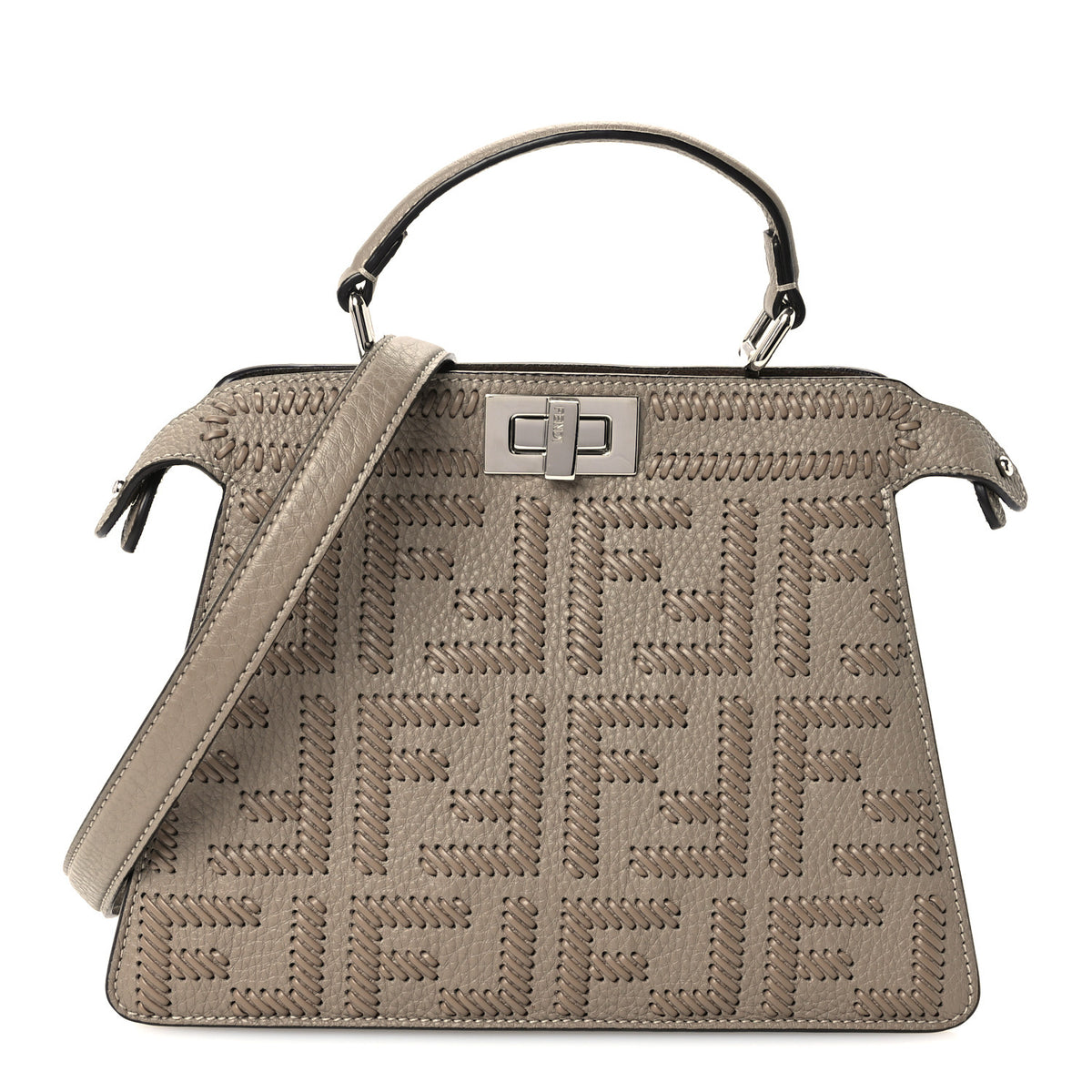 Cuoio Romano Nappa Intreccio FF Small Peekaboo I SEE U Corda