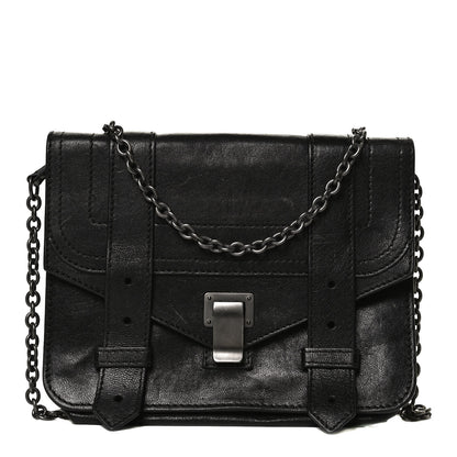 Proenza Schouler Lambskin PS1 Large Chain Wallet Black 1 of 9