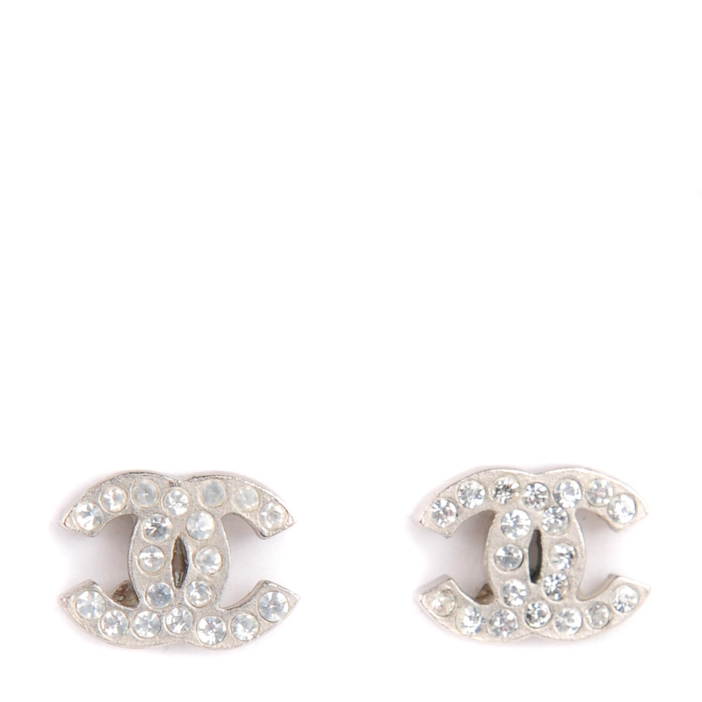 Crystal Timeless CC Earrings Silver