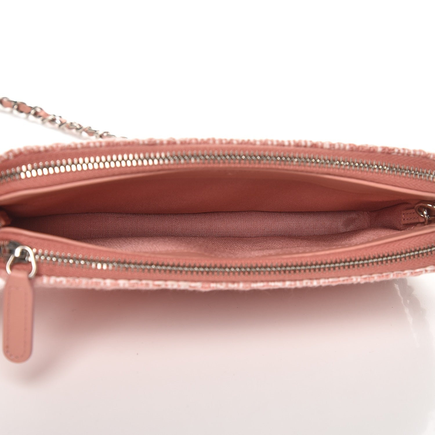 Chanel Canvas Small Deauville Clutch With Chain Pink 5 of 9