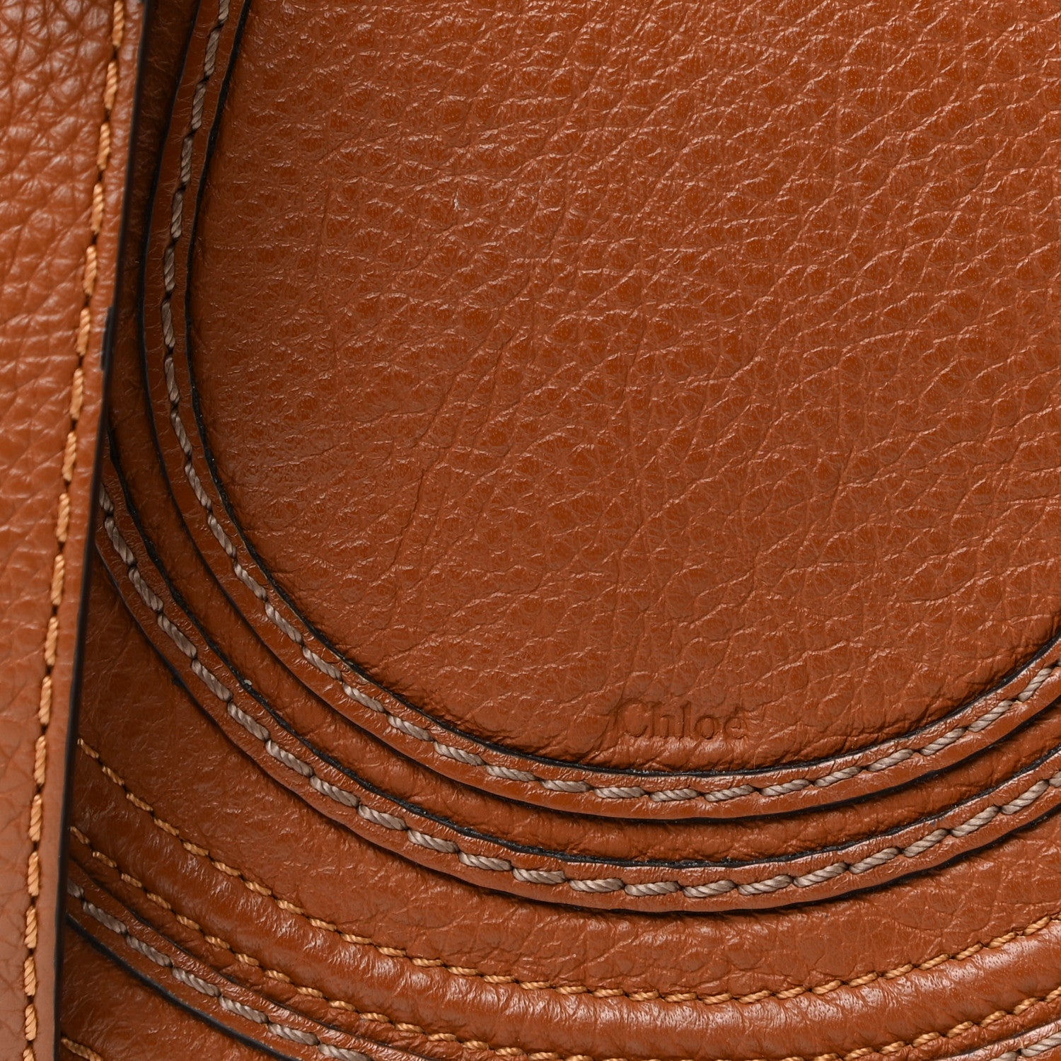 Chloe Calfskin Mini Marcie Round Crossbody Bag Tan 8 of 18