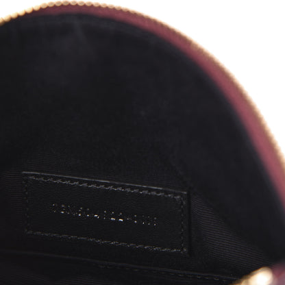 Saint Laurent Grain De Poudre Chevron Monogram Bill Pouch Palissandre 7 of 12