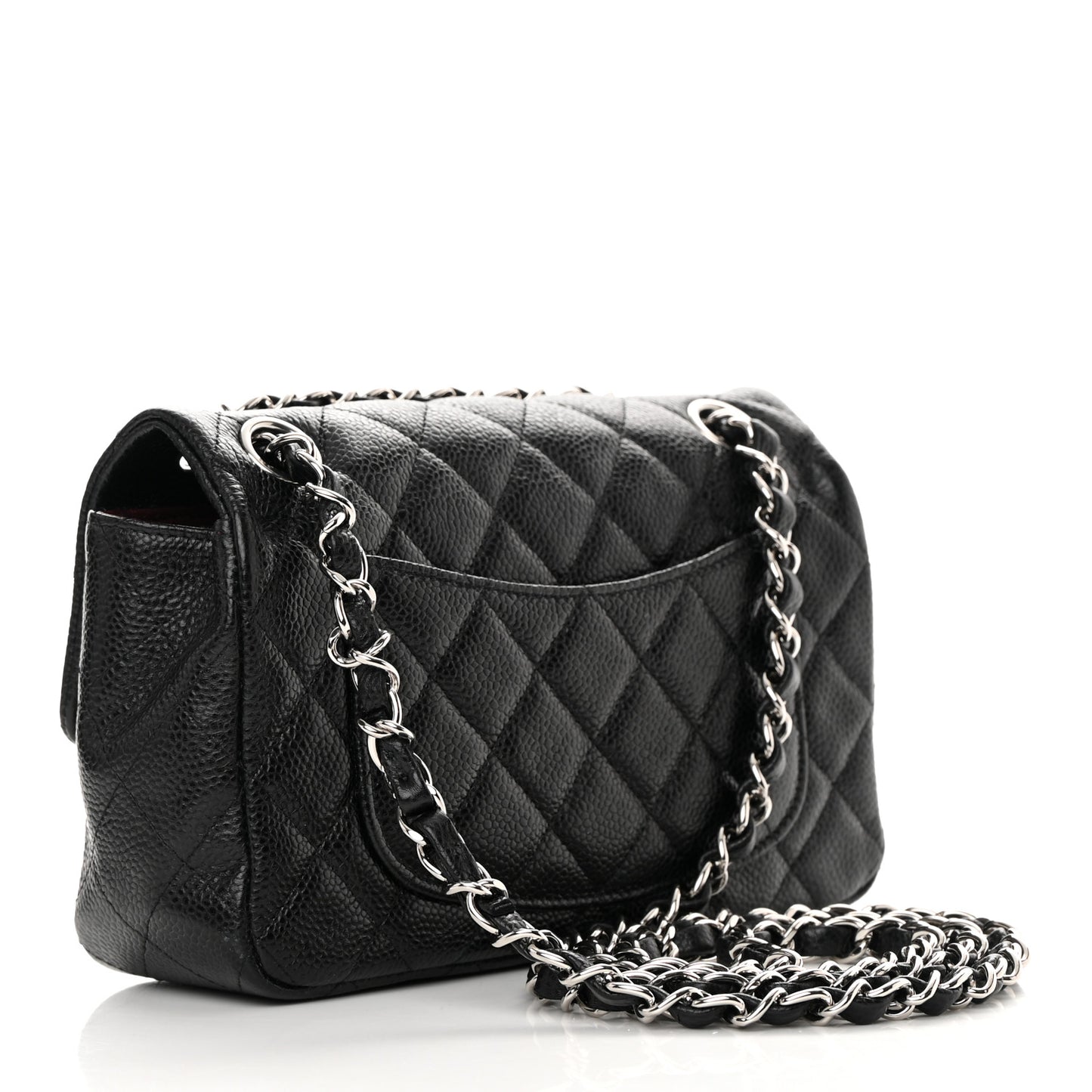 Caviar Quilted Mini Rectangular Flap Black