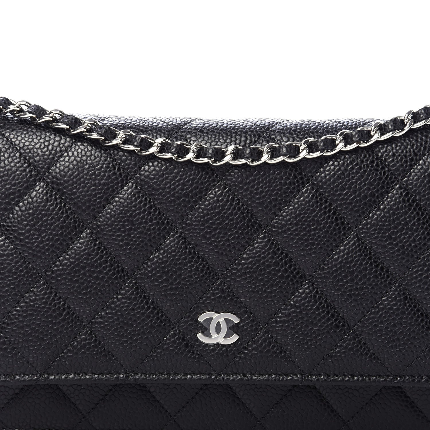 Chanel Caviar Quilted Wallet On Chain WOC Black 11 of 12