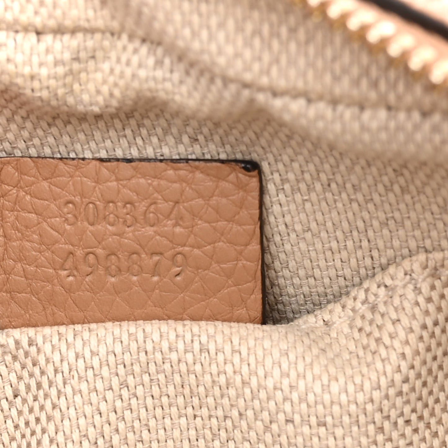 Pebbled Calfskin Small Soho Disco Bag Camelia