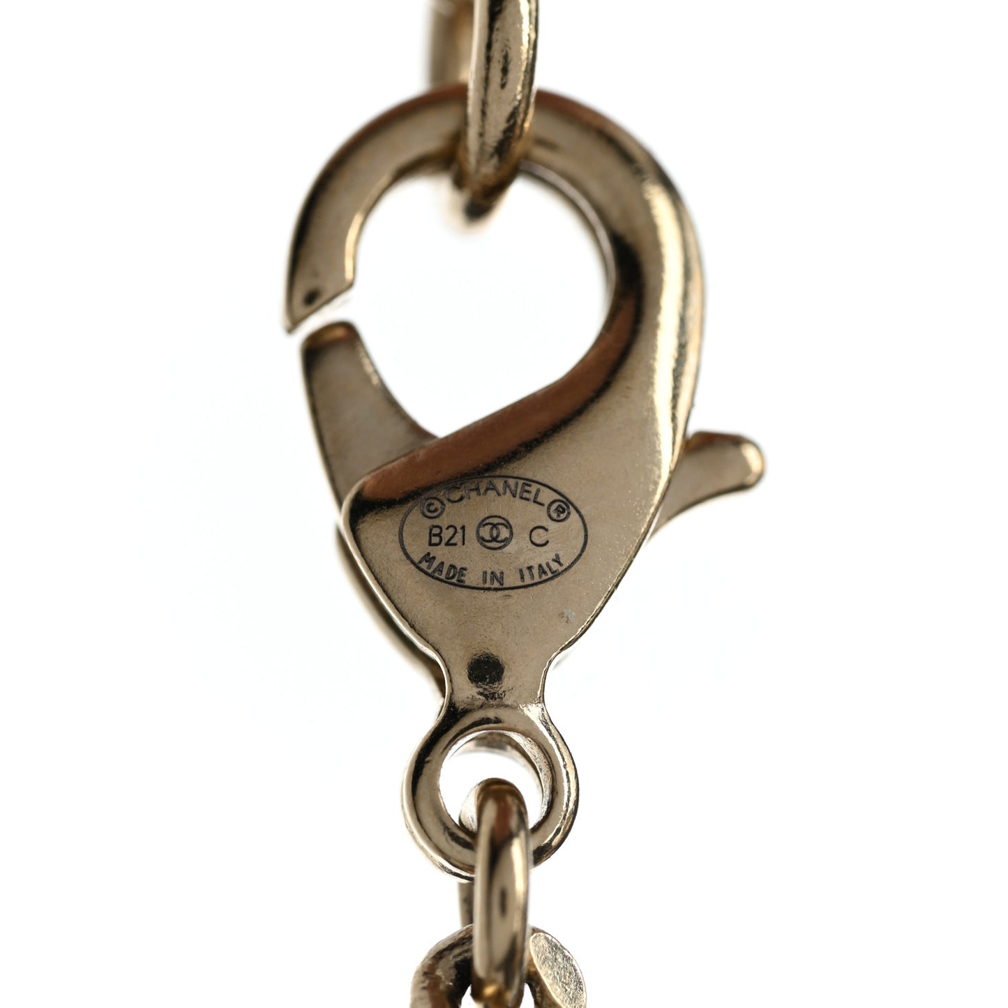 Crystal Dog Tag Charm Necklace Gold