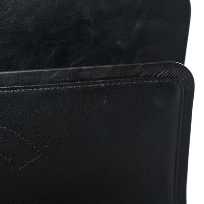 Chanel Crumpled Calfskin Quilted Jumbo Double Flap So Black 12 of 19