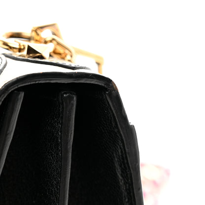 Gucci Goatskin Snakeskin Fox Broche Shoulder Bag Black 12 of 13