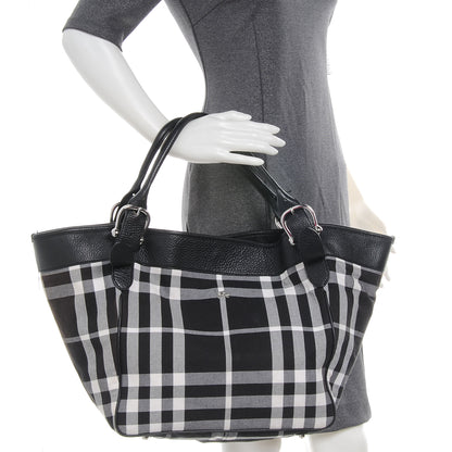 Burberry Canvas Check Tote Black 2 of 9