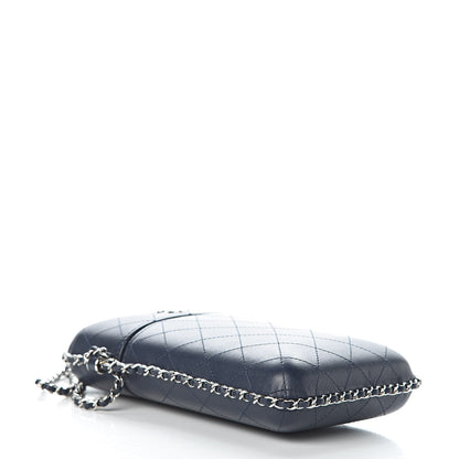 Chanel Lambskin Quilted Chain Around Phone Holder Navy 4 of 12