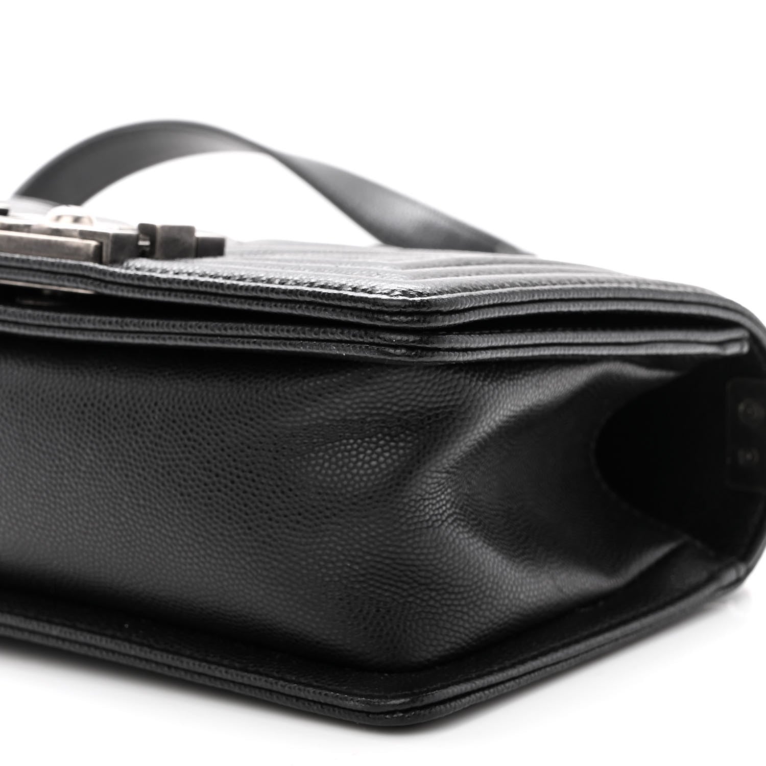 Chanel Caviar Chevron Quilted Small Boy Flap Black 10 of 10