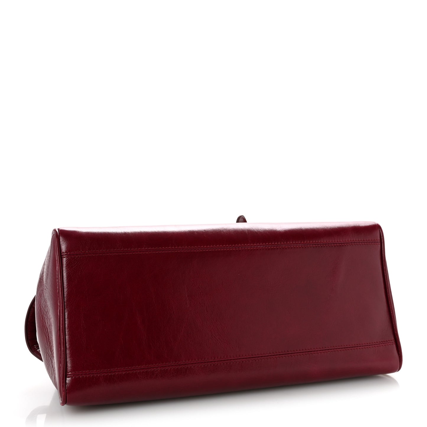 Shiny Vintage Calfskin Le Turismo Soft Bowling Bag Burgundy