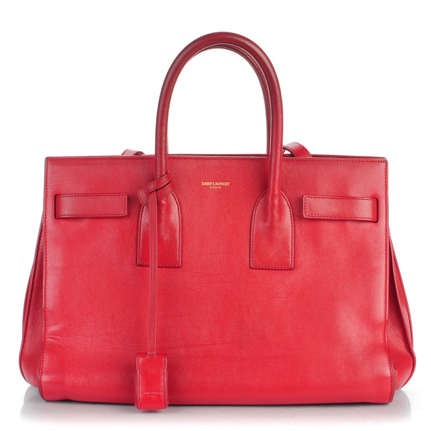 Saint Laurent Calfskin Small Sac De Jour Lipstick Red 1 of 20
