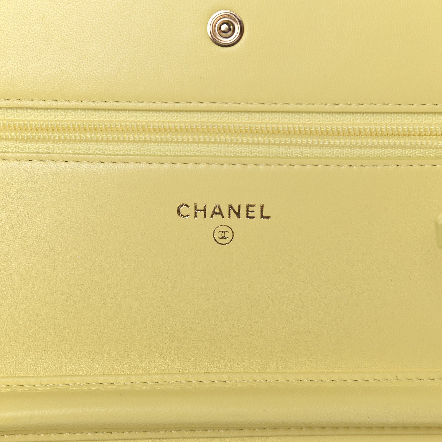 Chanel Lambskin Quilted Boy Wallet On Chain WOC Yellow 6 of 12