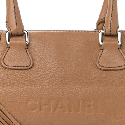 Chanel Calfskin Small Tassel Bowler Light Brown 8 of 16
