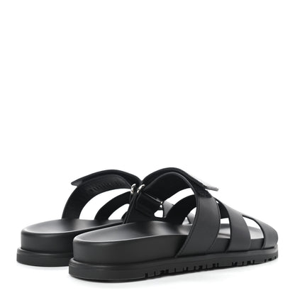 Hermes Calfskin Womens Chypre Sandals 36 Black 4 of 10