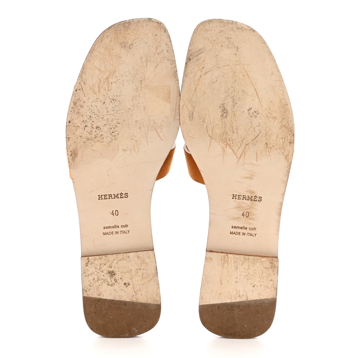 Suede Goatskin Oran Sandals 40 Naturel
