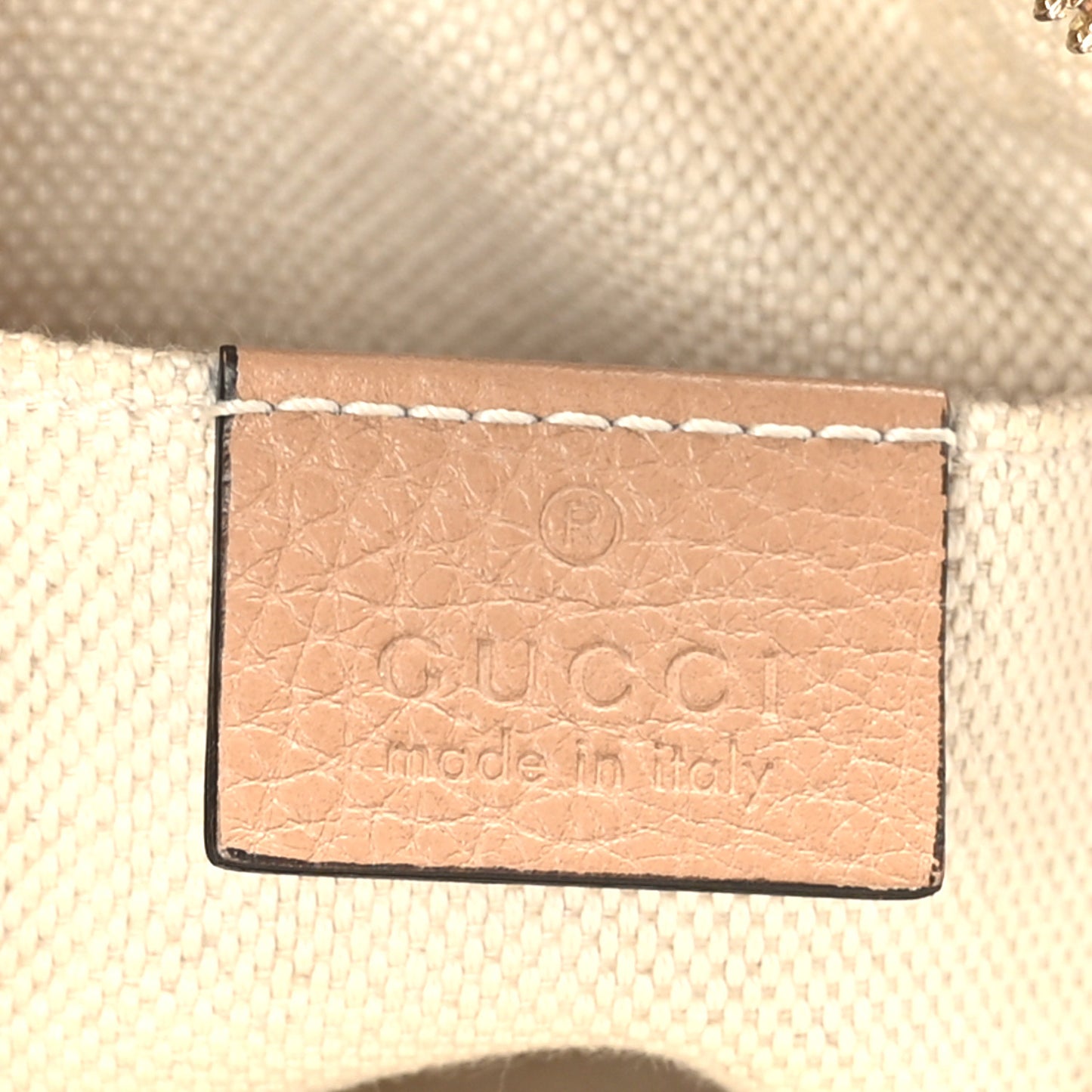 Pebbled Calfskin Small Soho Disco Bag Camelia