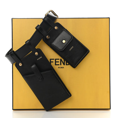 Fendi Vitello Glacier Utility Belt Pouch Black 7 of 7
