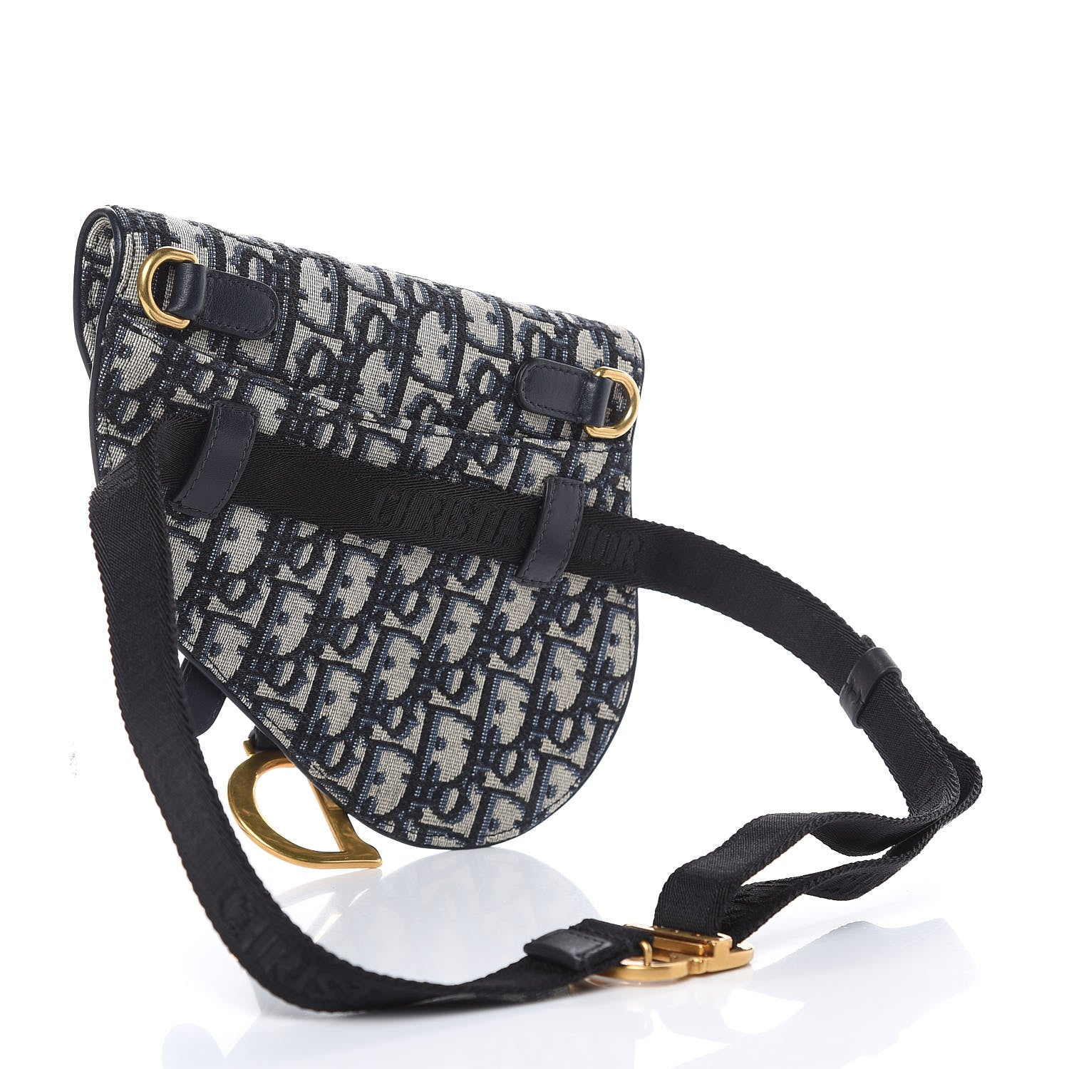 Christian Dior Oblique Saddle Belt Bag Blue 3 of 6