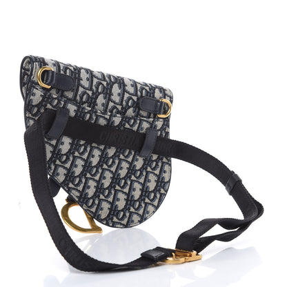Christian Dior Oblique Saddle Belt Bag Blue 3 of 6