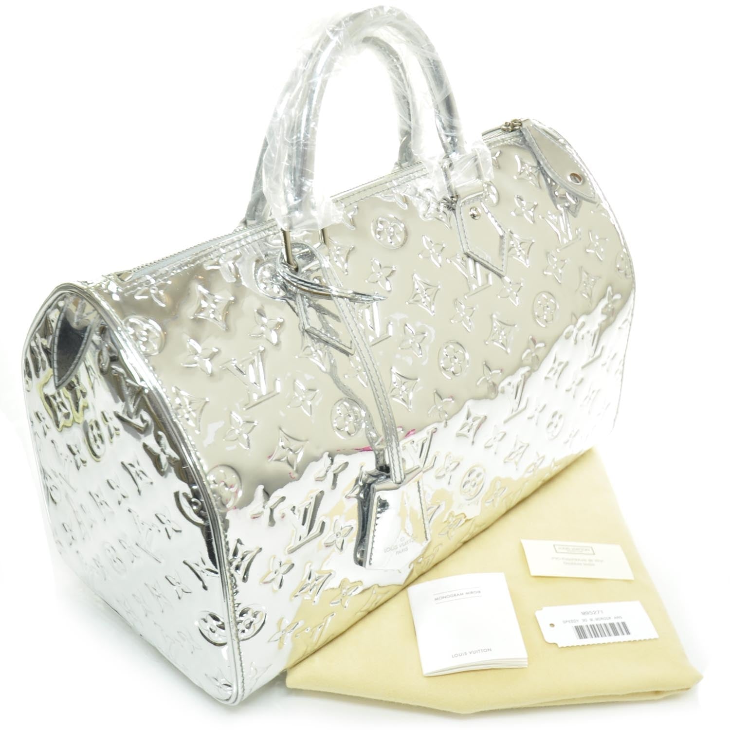 Louis Vuitton Monogram Miroir Speedy 30 Silver 3 of 10