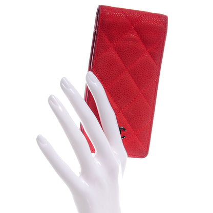 Chanel Iridescent Caviar Quilted iPhone 5 Case Holder Red 2 of 10