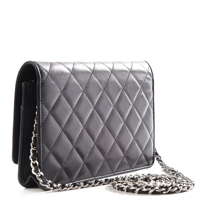 Chanel Calfskin Quilted Cambon Wallet On Chain WOC Black 2 of 9